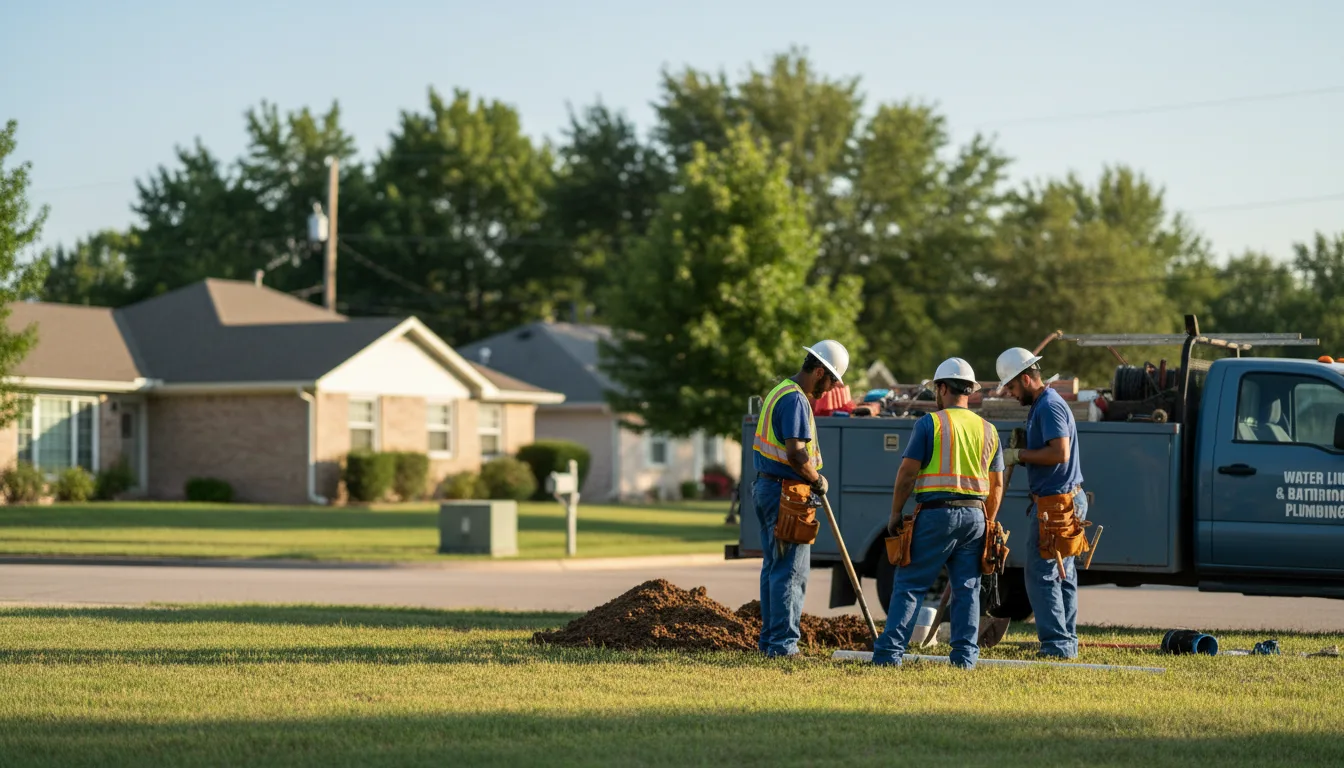 Residential water line and bathroom plumbing service in Dardanelle, AR